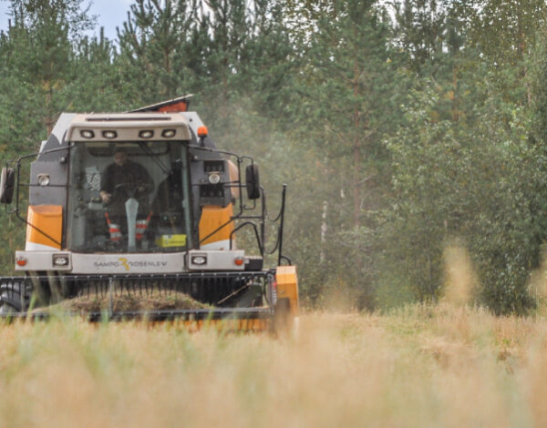 leikkuupuimuri kaurapellossa