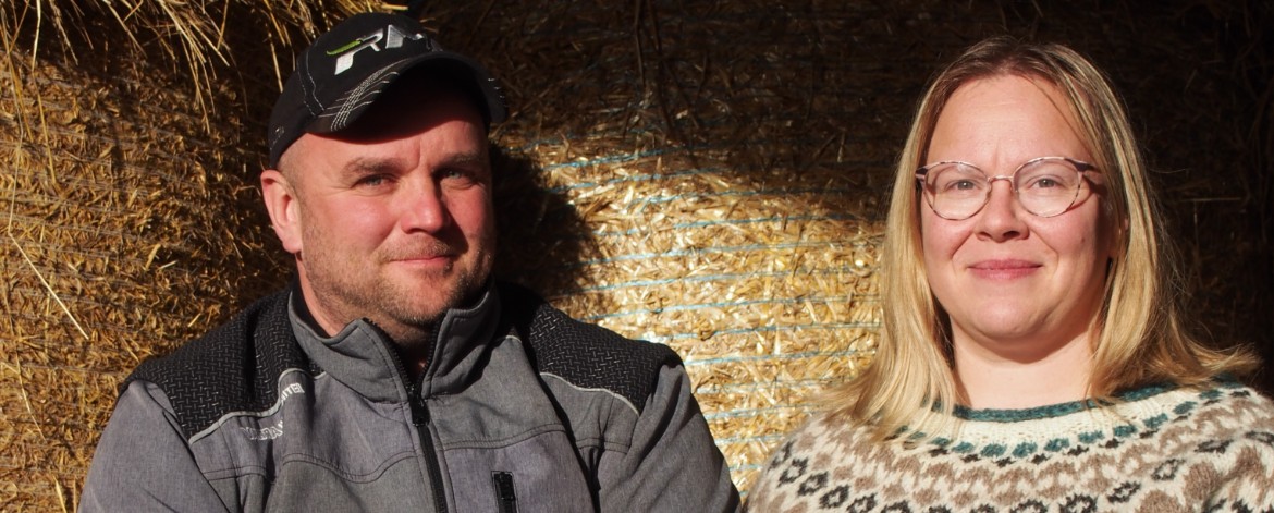 Ahokas Ville Kari Tiina Peltonen Vuoden Luomuyritys -kilpailun voittajat Ville Kari ja Tiina Peltonen