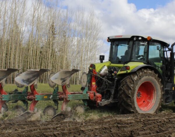 Kevätkyntö pellolla